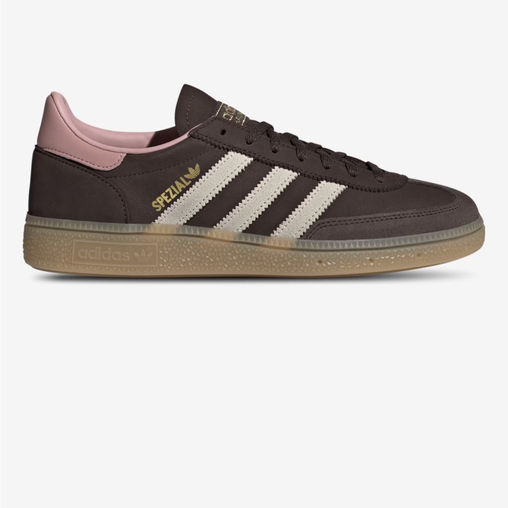 adidas Spezial Suede Sneaker in Chocolate Brown & Pink - Picture 3 of 8